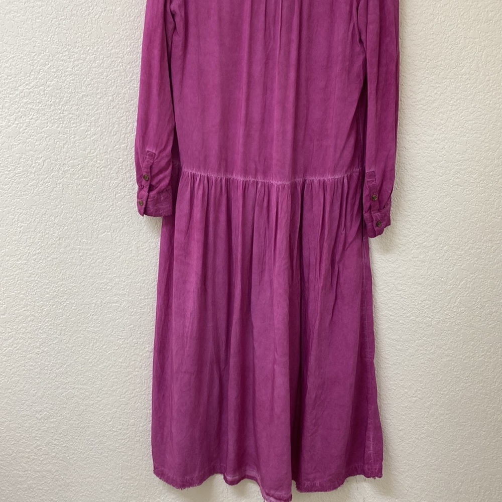 Pilcro Magenta Button-Front Maxi Dress - Picture 11 of 17